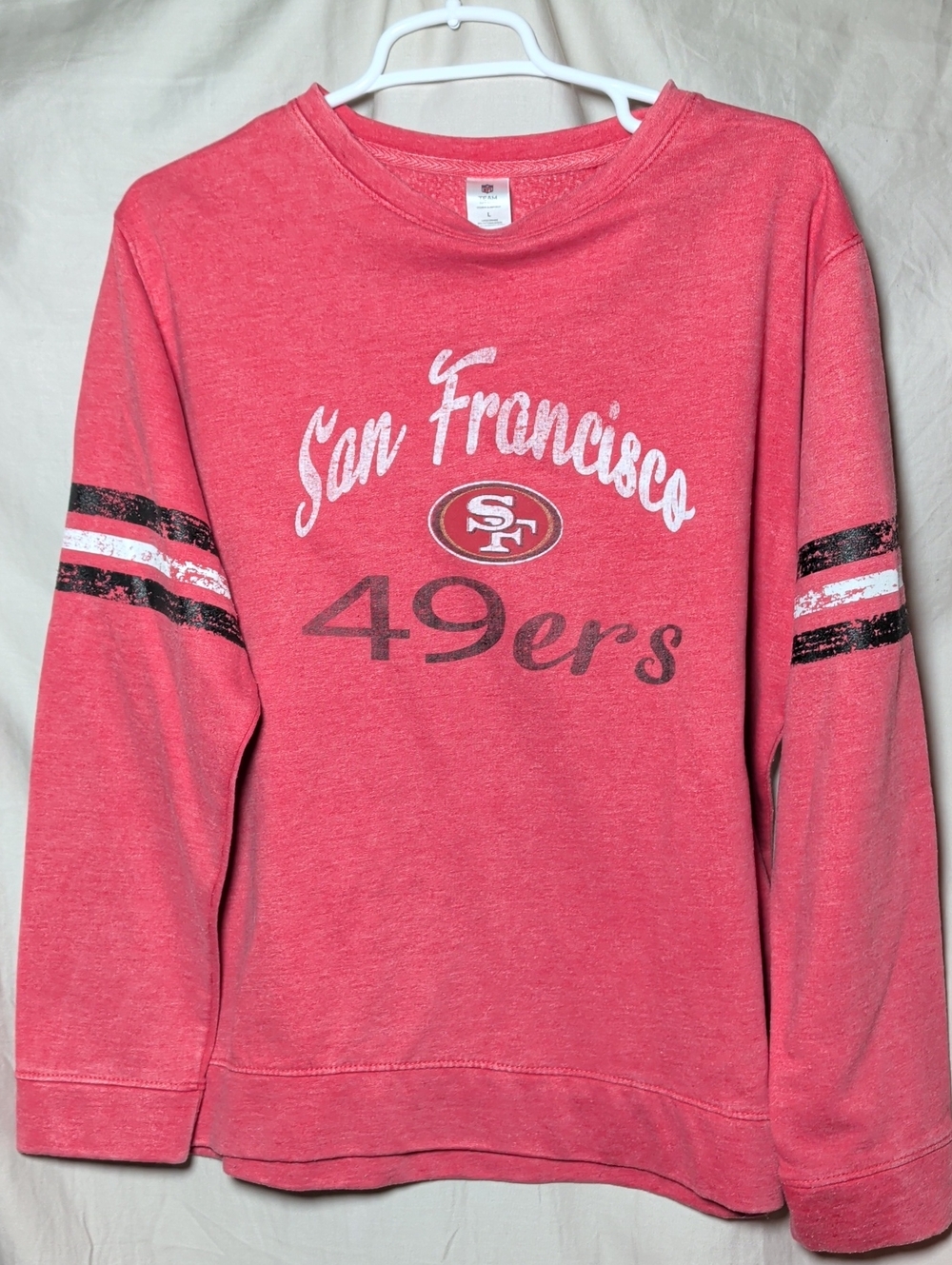 NFL Adult San Francisco 49ers Red Pullover Sweatshirt Fans Game Day Wear